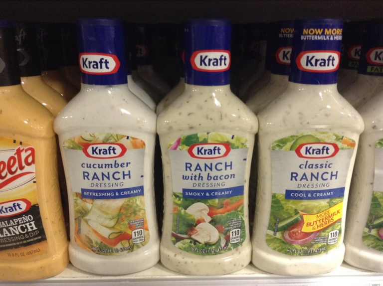 What are the ingredients in Kraft ranch dressing?